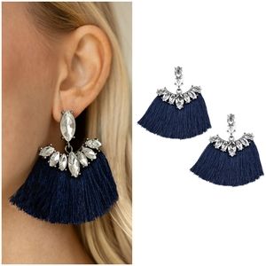 Formal Flair - Blue Earrings